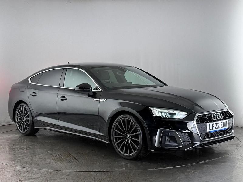 Black Used 2022 Audi A5 Sportback S-Line Hatchback | £23,050 (Good price) - Image 1/3