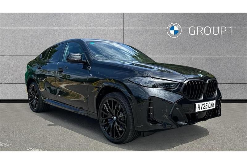 Black sapphire metallic paint Used 2025 BMW X6 M Sport SUV | £72,989 - Image 1/4