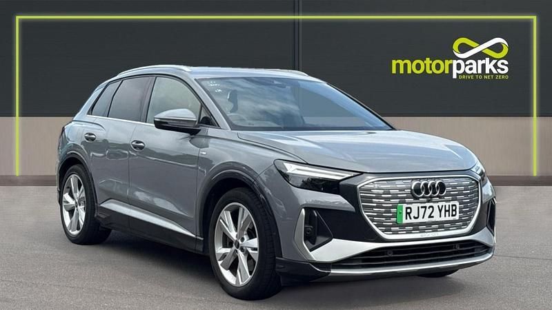 Grey metallic Used 2022 Audi Q4 e-tron S-Line SUV | £24,500 (A bit pricey) - Image 1/4