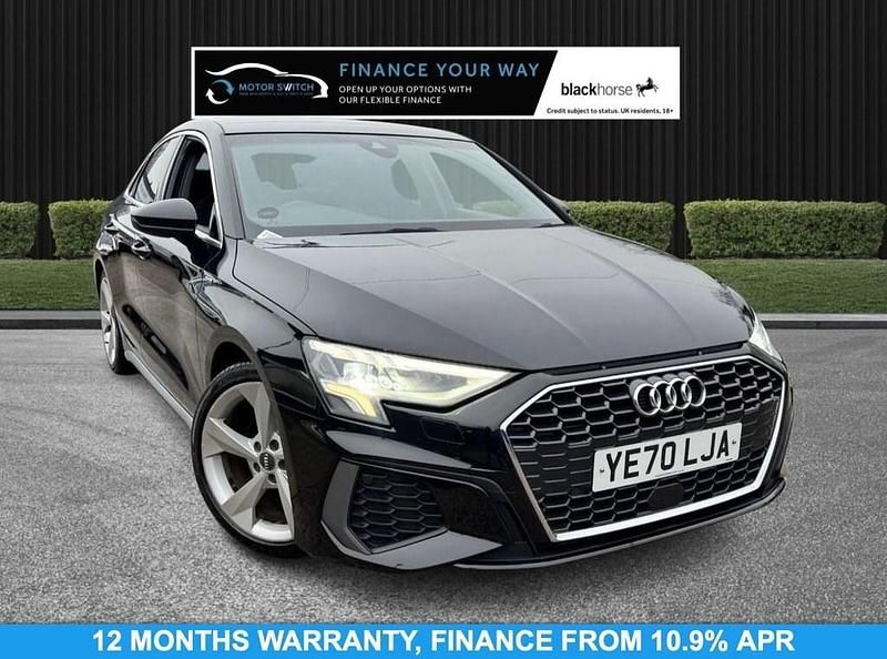 Black Used 2020 Audi A3 S-Line Sedan | £16,595 (Fair price) - Image 1/3