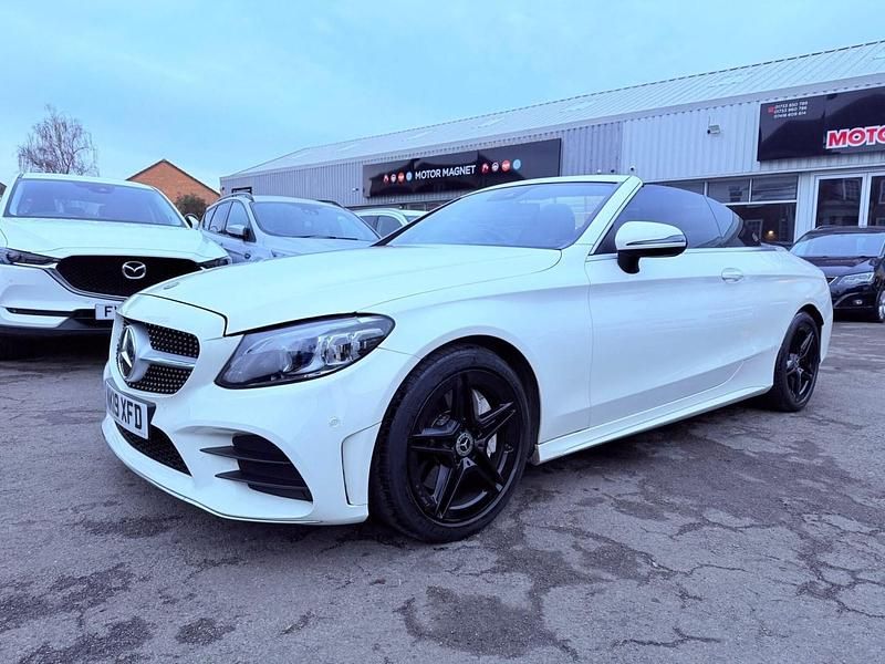 White Used 2019 Mercedes C300 AMG Line Premium Cabriolet | £17,675 (Fair price) - Image 1/4