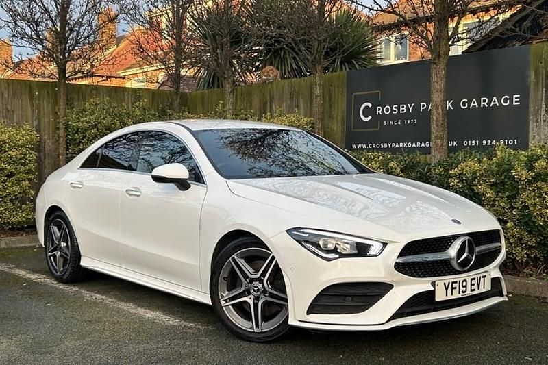 Used Mercedes CLA200 AMG Line Premium 163 HP (119 kW) 2019 White Coupe