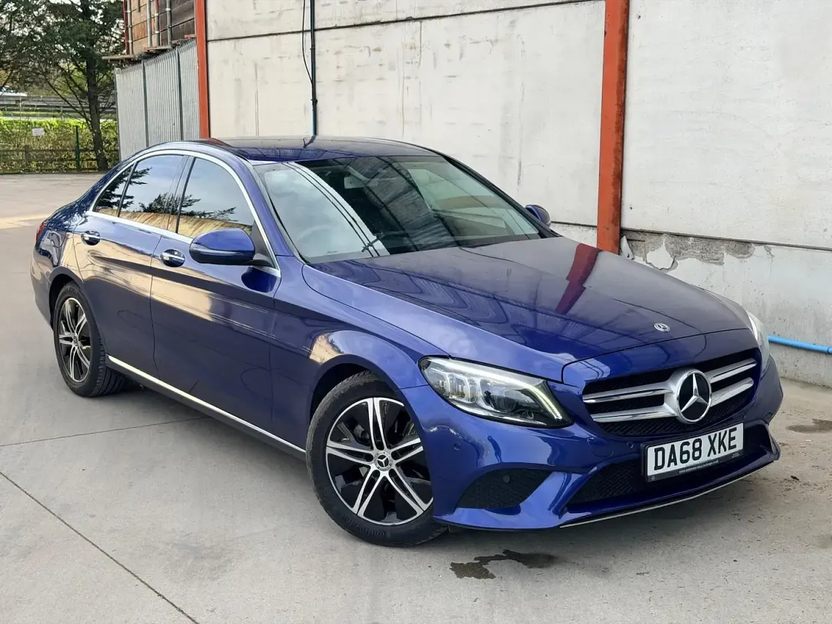 Used Mercedes C220 Premium 2018 Blue Sedan
