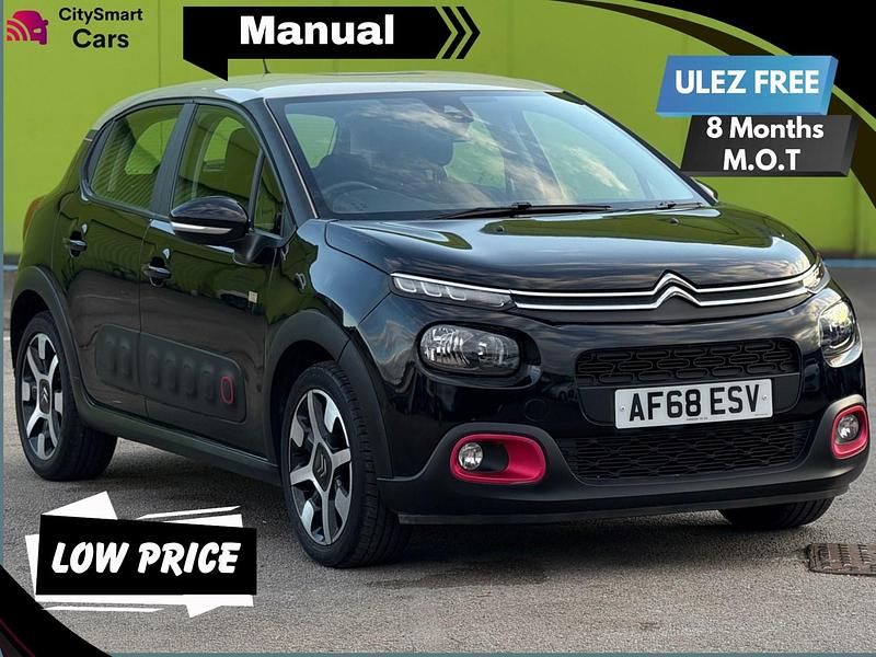 Black Used 2018 Citroën C3 PureTech Hatchback | £4,995 (Super price) - Image 1/4