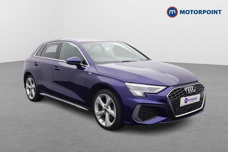 Blue Used 2021 Audi A3 e-tron S-Line Hatchback | £18,699 (Fair price) - Image 1/4