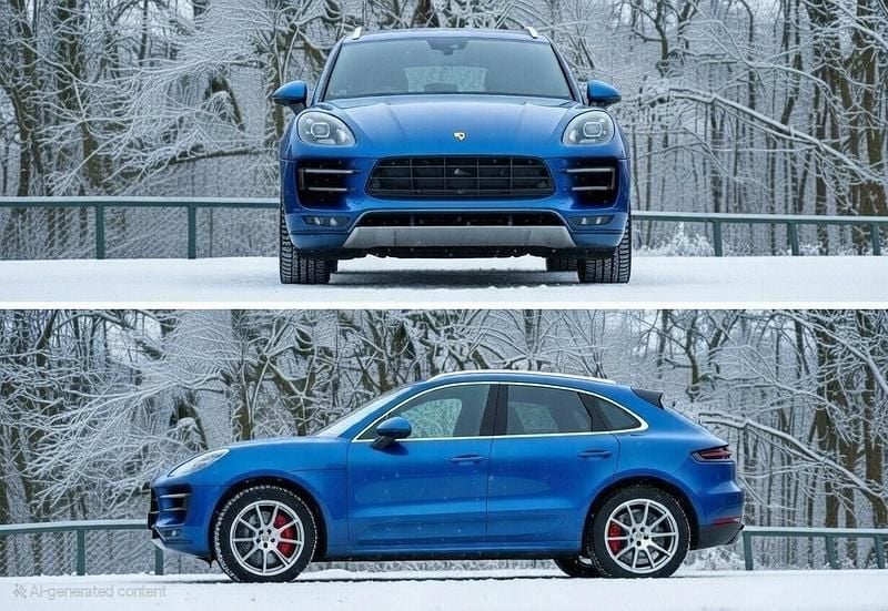 Used Porsche Macan Turbo Performance Package 400 HP (294 kW) 2017 Blue SUV