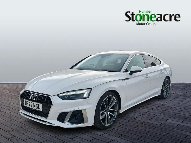 Used Audi A5 Sportback S-Line 150 HP (110 kW) 2022 White Hatchback