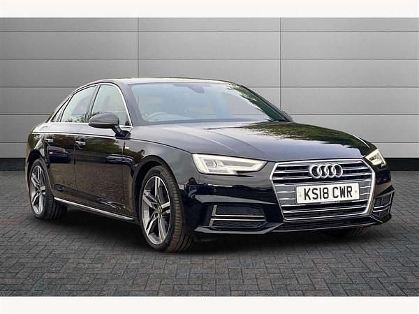 Black Used 2018 Audi A4 S-Line Sedan | £16,850 (Fair price) - Image 1/4