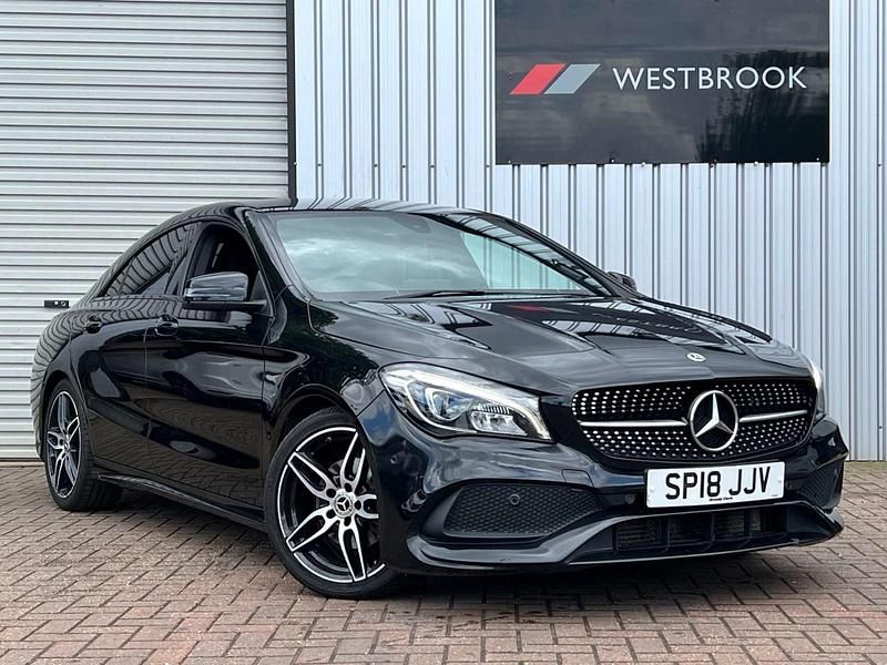 Black Used 2018 Mercedes CLA200 AMG line Sedan | £10,550 (Fair price) - Image 1/3