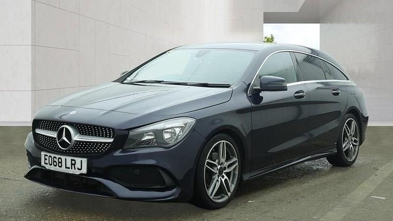 Used Mercedes CLA180 Shooting Brake AMG line 122 HP (89 kW) 2018 Blue Estate