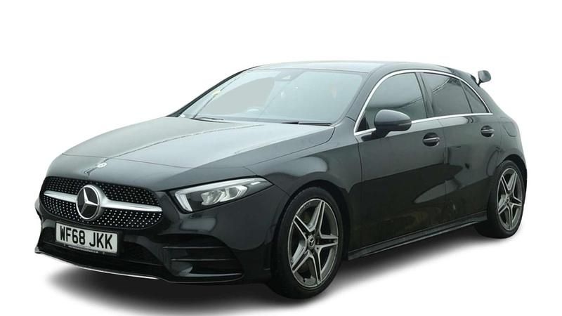 Used Mercedes A250 AMG line 224 HP (164 kW) 2018 Black Hatchback