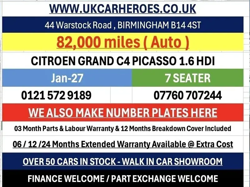Used Citroën Grand C4 Picasso Exclusive 2010 Blue MPV