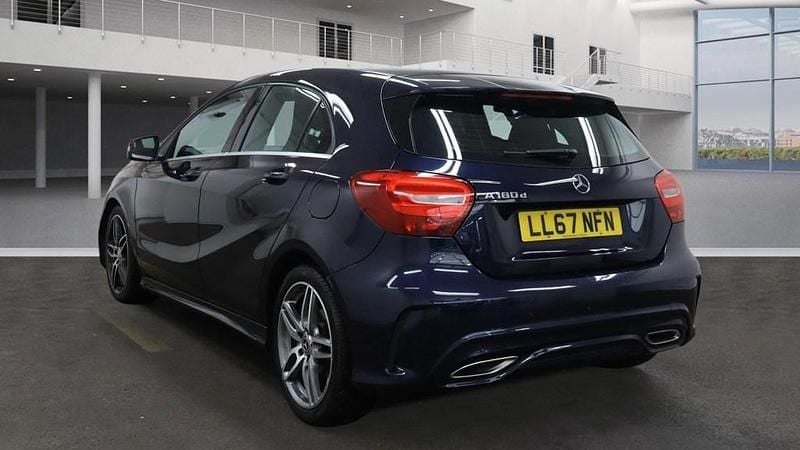 Used Mercedes A180 AMG line 2017 Cavansite blue Hatchback