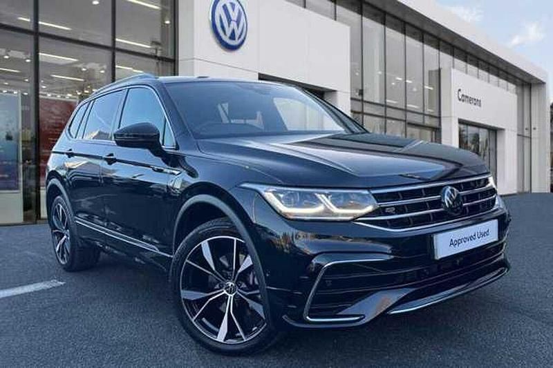 Black Used 2024 VW Tiguan Allspace R-line SUV | £36,899 (Expensive) - Image 1/4