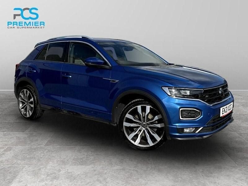 Blue Used 2021 VW T-Roc R-line SUV | £18,595 (Good price) - Image 1/3