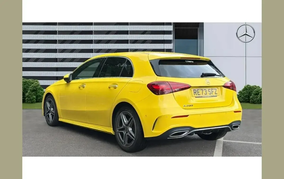 Used Mercedes A200 AMG Line Premium 161 HP (118 kW) 2023 Yellow Hatchback