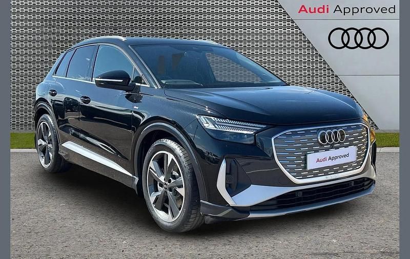 Black Used 2025 Audi Q4 e-tron S-Line SUV | £36,490 (Super price) - Image 1/3