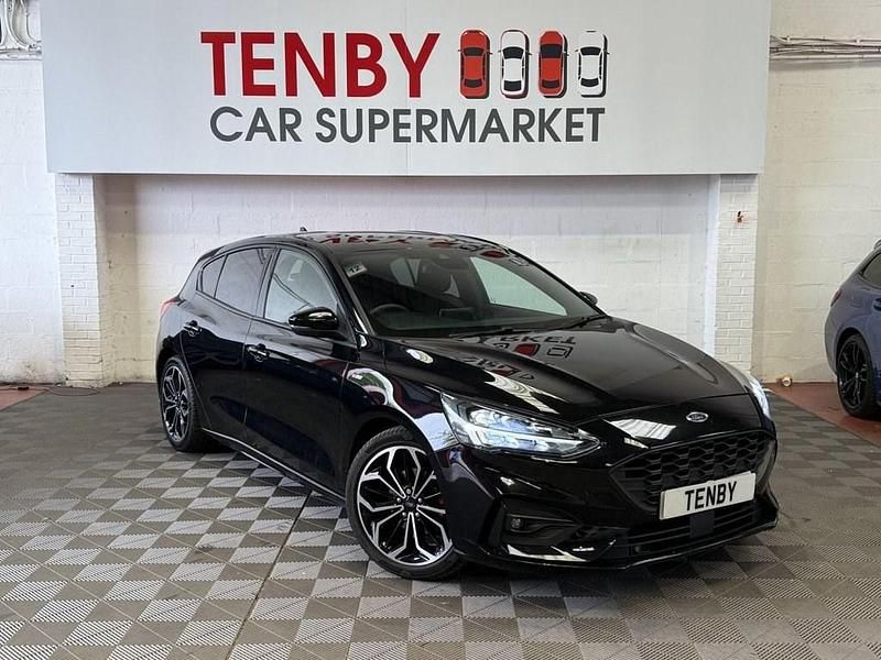 Black Used 2021 Ford Focus ST-Line X Hatchback | £11,795 (Good price) - Image 1/3