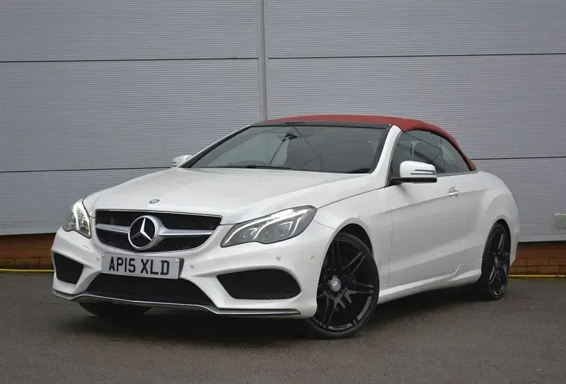 Used Mercedes E400 AMG line 333 HP (244 kW) 2015 Diamond white Cabriolet