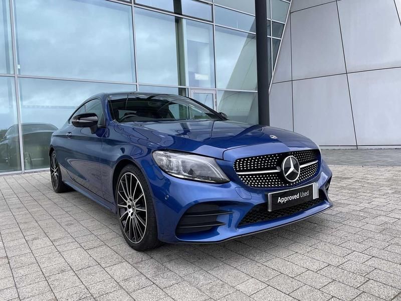 Used Mercedes C300e AMG line 2023 Blue Coupe