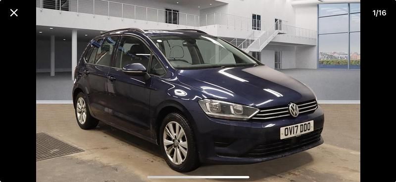 Blue Used 2017 VW Golf Sportsvan SE MPV | £7,990 (Good price) - Image 1/4