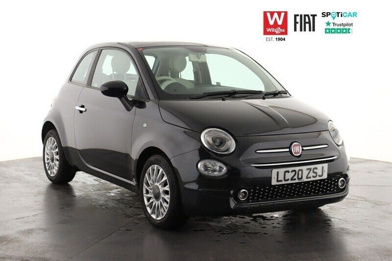 Black Used 2020 Fiat 500 Lounge Hatchback | £8,895 (Fair price) - Image 1/3