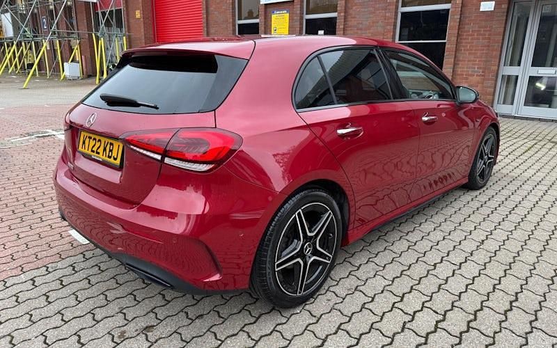Used Mercedes A180 AMG line 136 HP (100 kW) 2022 Red Hatchback