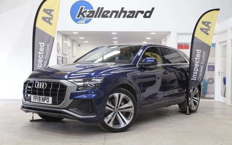 Blue Used 2019 Audi Q8 S-Line SUV | £33,995 (Good price) - Image 1/4