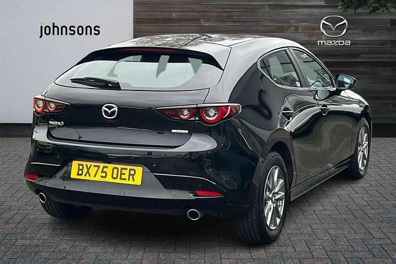 Begagnad Mazda 3 Prime-Line 138 HK (101 kW) 2025 Svart Halvkombi