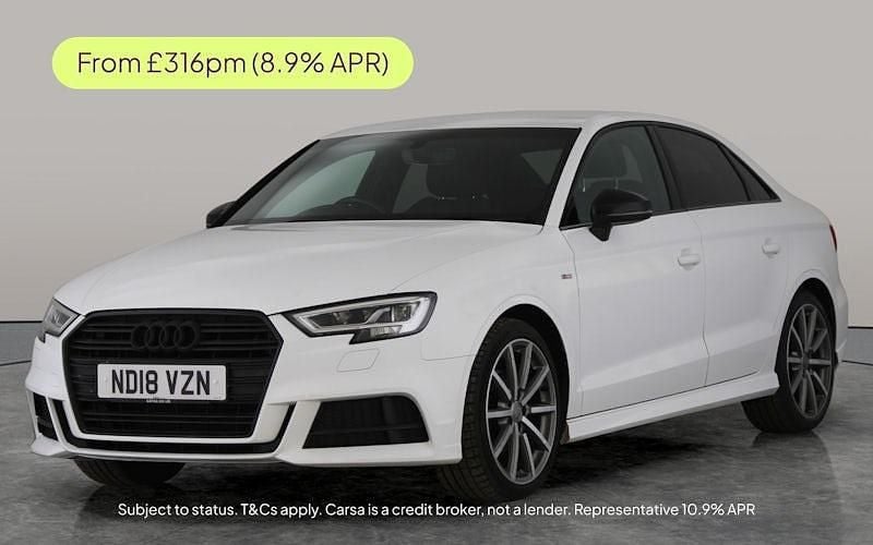 White Used 2018 Audi A3 Black Edition Sedan | £12,246 (Good price) - Image 1/2