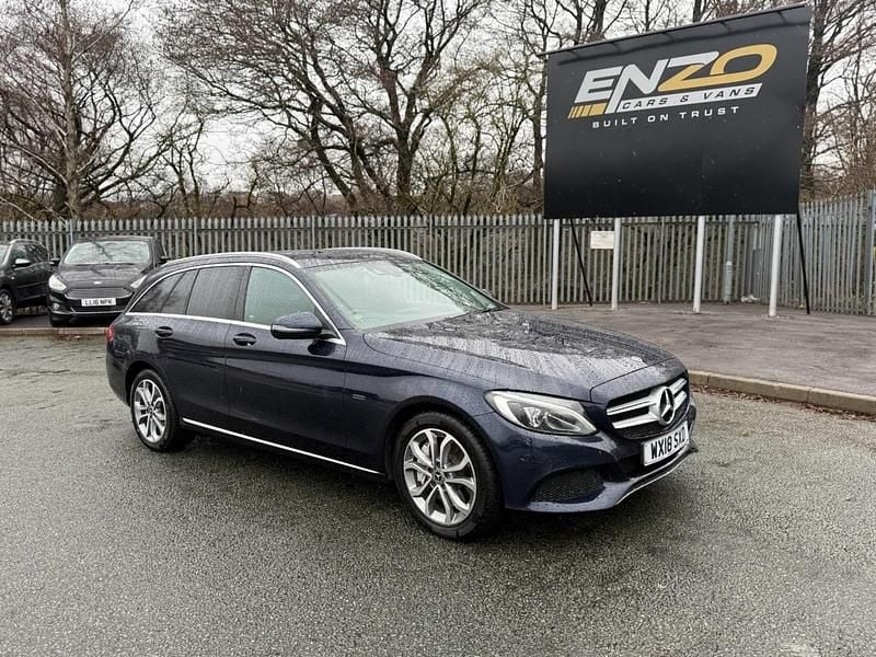 Used Mercedes C350e 2018 Blue Estate