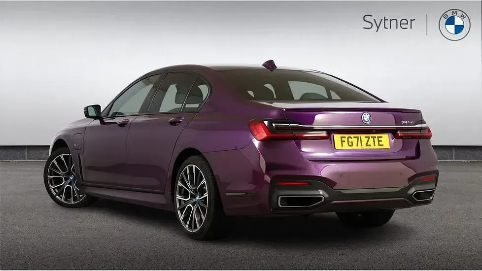 Used BMW 745e M Sport 389 HP (286 kW) 2021 Purple Sedan