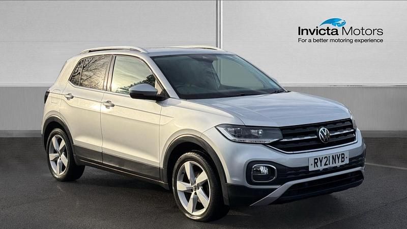 Reflex silver metallic Used 2021 VW T-Cross SEL SUV | £14,250 (Fair price) - Image 1/4