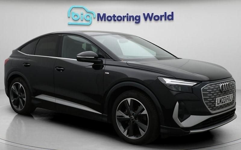 Black Used 2022 Audi Q4 Sportback e-tron S-Line SUV | £20,800 (Fair price) - Image 1/4