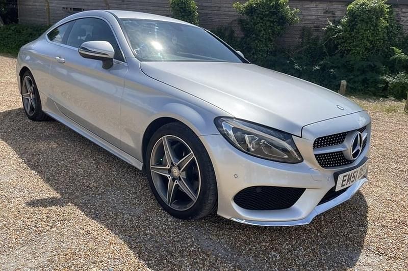 Used Mercedes C220 AMG line 170 HP (125 kW) 2016 Silver Coupe