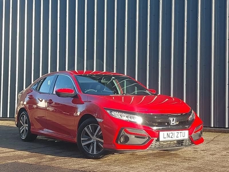 Red Used 2021 Honda Civic SE Hatchback | £12,998 (Good price) - Image 1/4