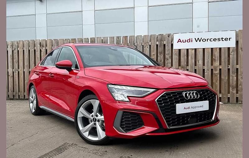 Red Used 2023 Audi A3 S-Line Sedan | £25,399 (Fair price) - Image 1/4
