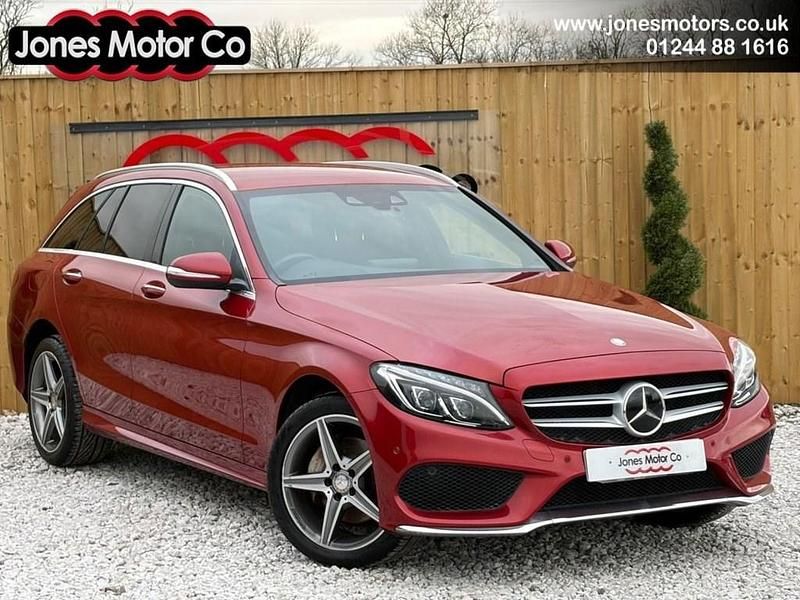Used Mercedes C200 AMG line 184 HP (135 kW) 2015 Red Estate
