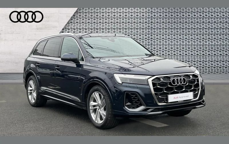 Blue Used 2024 Audi Q7 S-Line SUV | £58,546 - Image 1/4
