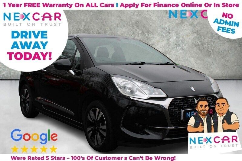 Black Used 2017 DS Automobiles DS3 Chic Hatchback | £4,999 (Good price) - Image 1/4