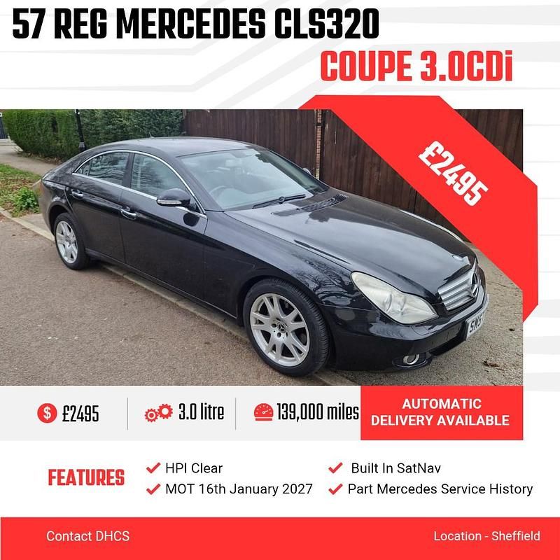 Used Mercedes CLS320 2007 Black Coupe