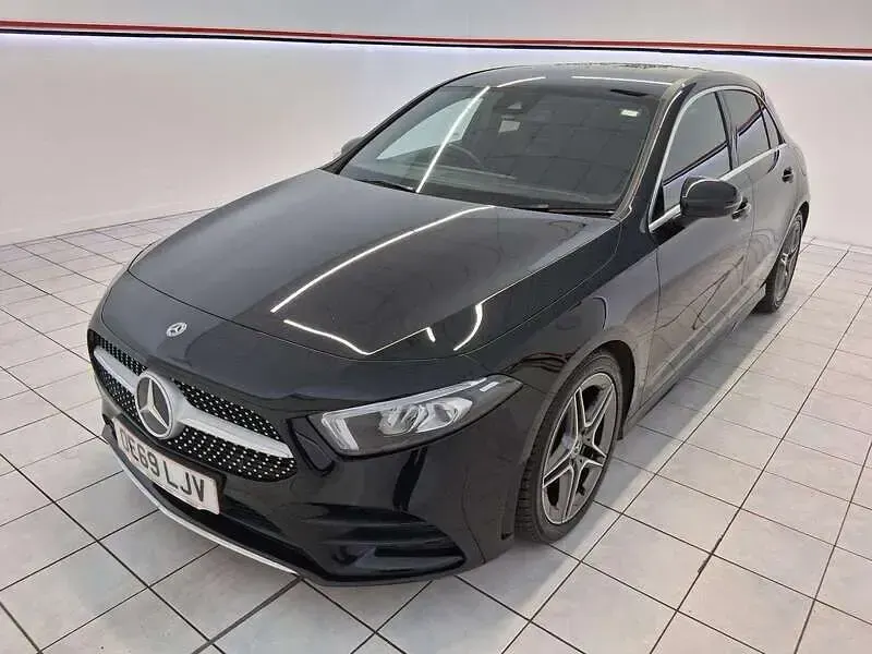 Used Mercedes A200 AMG line 163 HP (119 kW) 2019 Black Hatchback
