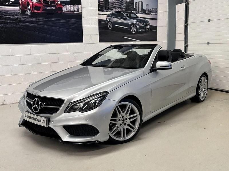Used Mercedes E350 AMG line 258 HP (189 kW) 2017 Silver Cabriolet