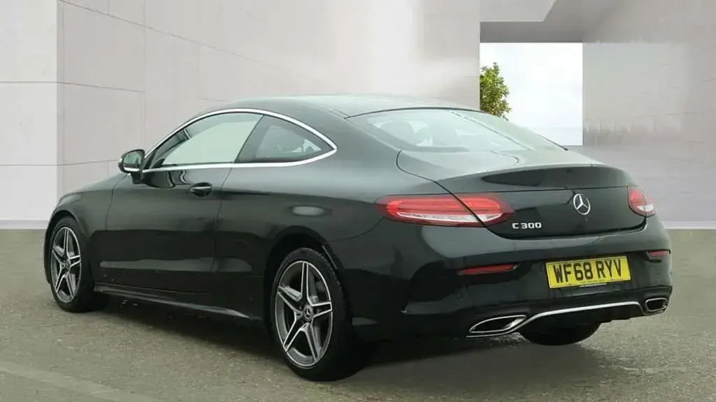 Used Mercedes C300 AMG line 2018 Black Coupe