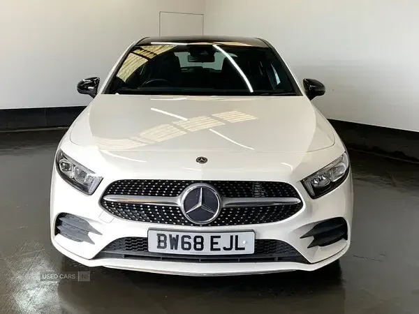 Used Mercedes A250 AMG line 2019 White Hatchback