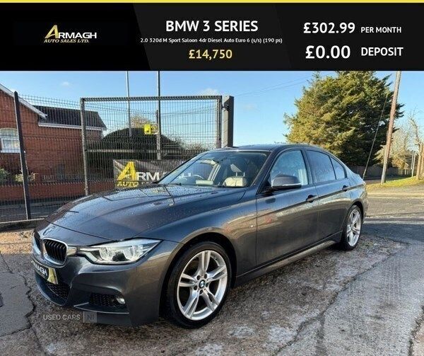 Grey Used 2018 BMW 320 M Sport Sedan | £14,750 (Good price) - Image 1/2
