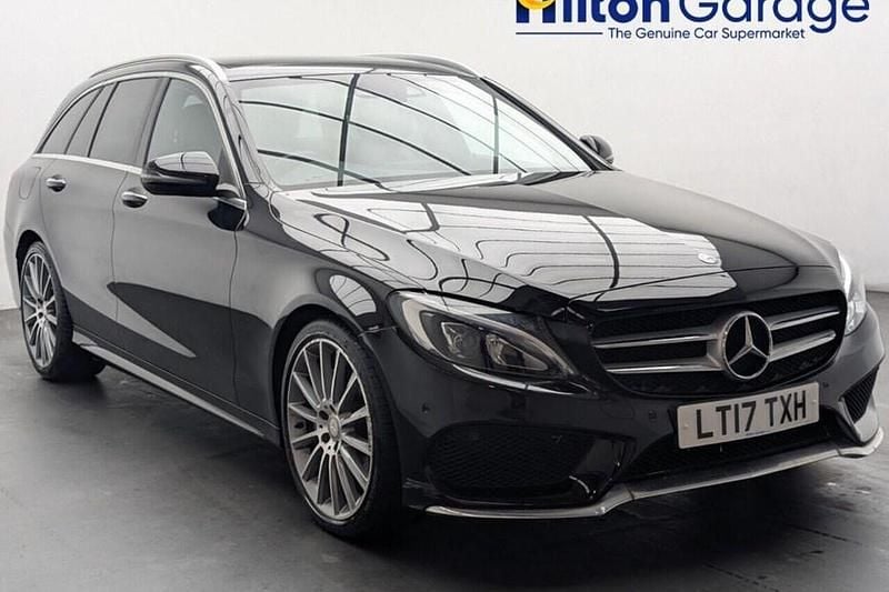 Black Used 2017 Mercedes C200 AMG line Estate | £14,600 (Fair price) - Image 1/1