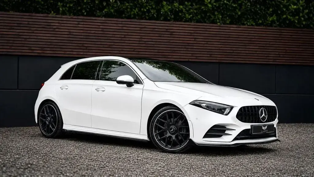 Used Mercedes A200 AMG line 2021 White Hatchback