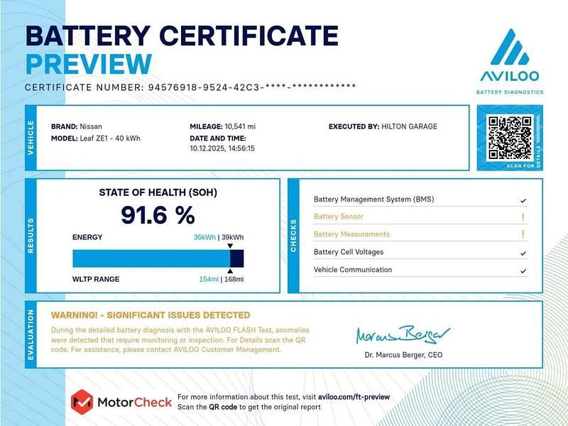 Used Nissan Leaf Tekna 110 kW (150 HP) 2022 Red Hatchback