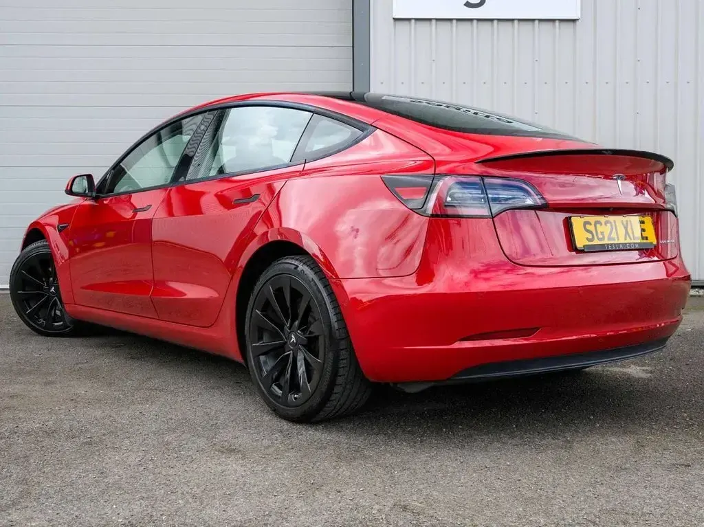 Used Tesla Model 3 Long Range AWD 366 kW (498 HP) 2021 Red Sedan